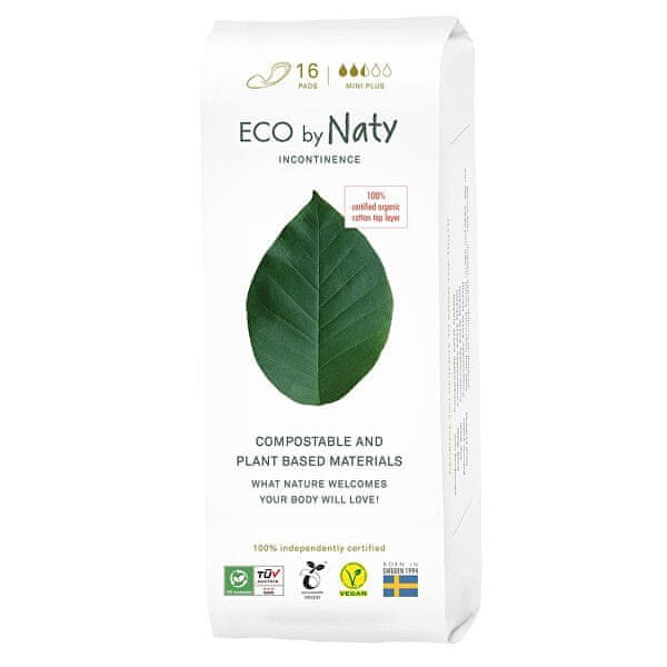 ECO by Naty Dámské ECO inkontinenční vložky Naty - mini plus (16 ks)